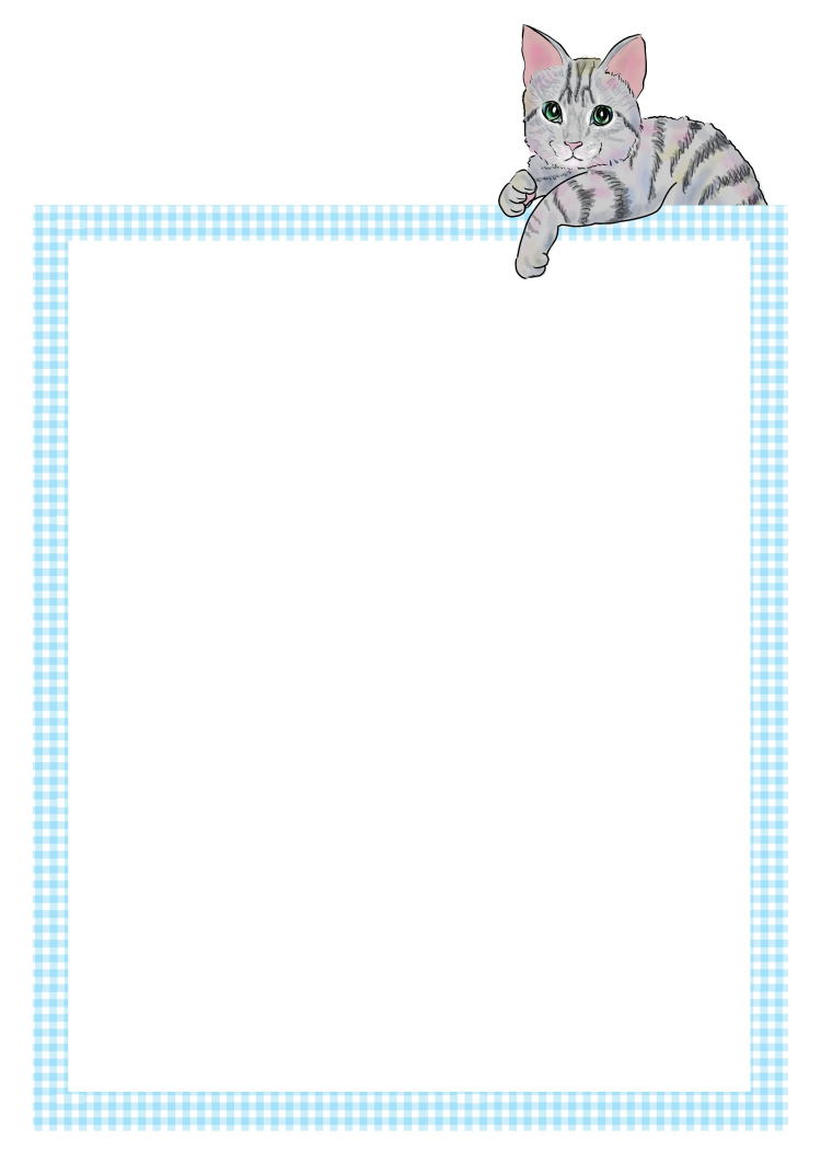 アメショー猫 便箋 封筒 レターセット 無料テンプレート